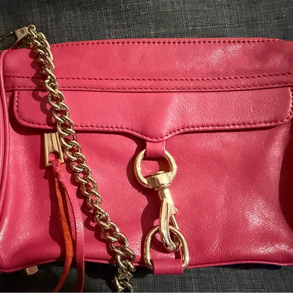 Rebecca Minkoff Mini Mac - pink leather shoulder purse/bag designer